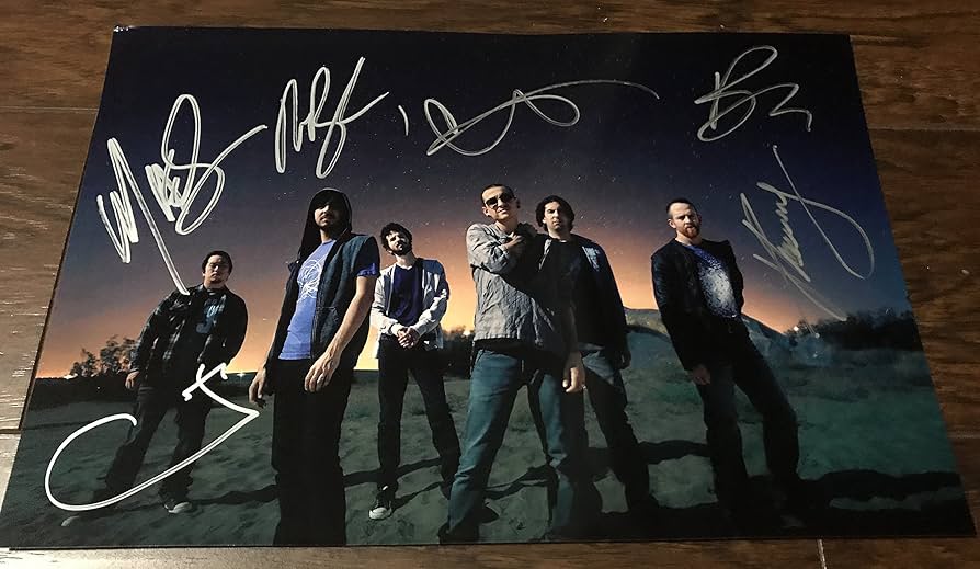 Linkin Park band signed autographed photo Chester Bennington